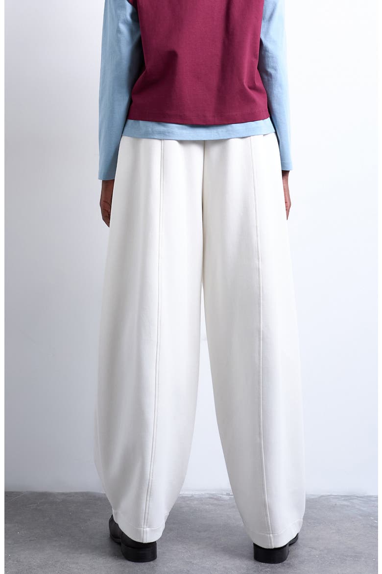 Pintuck Barrel Leg Joggers, Alternate, color, CREAM