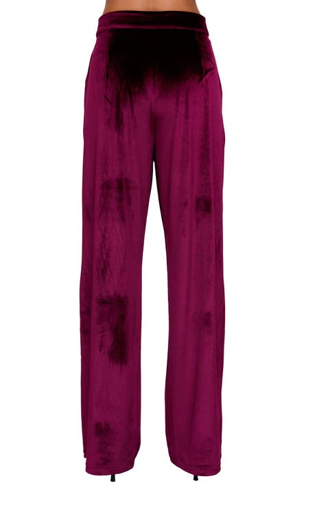 Valerie Straight Leg Velvet Trouser