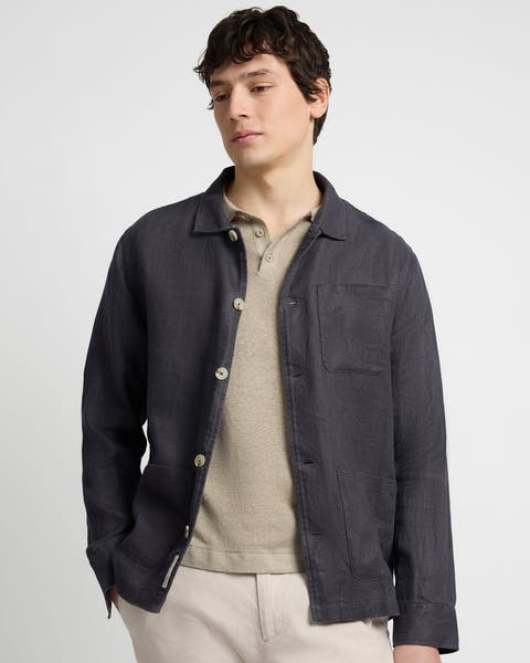 Linen Herringbone Overshirt