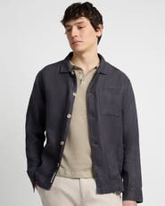 Onia Linen Herringbone Overshirt