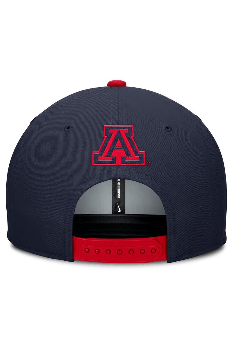Men's Nike Navy/Red Arizona Wildcats 2025 Sideline Campus Pro Local Snapback Hat, Alternate, color, Navy
