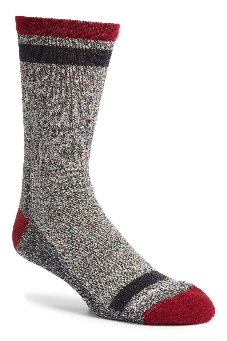 Everyday Larimer Wool Blend Crew Socks, Main, color, TIBETAN RED