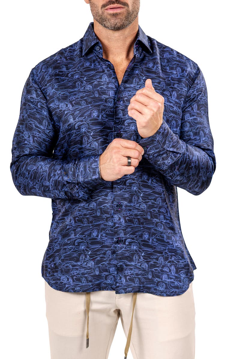 Maceoo Fibonacci Marthy Contemporary Fit Button-Up Shirt, Alternate, color, 