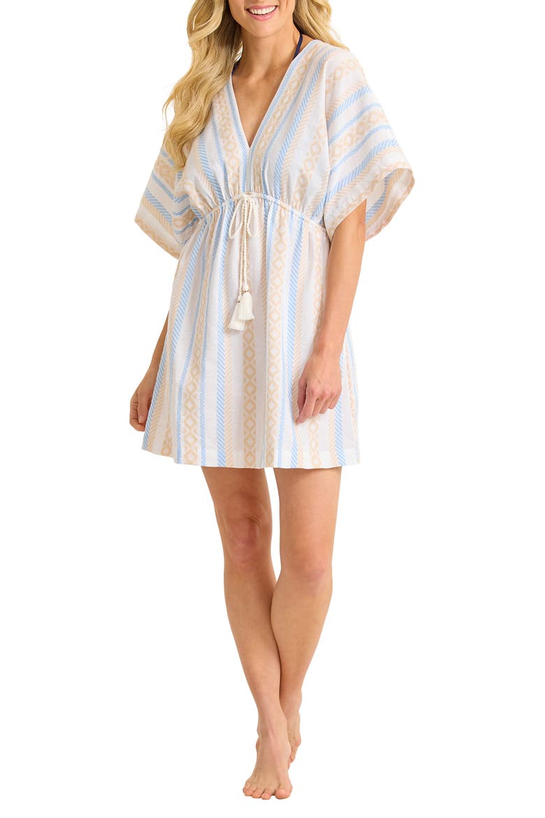 Geo Jacquard Cover-Up Dress, Main, color, CREEK BED