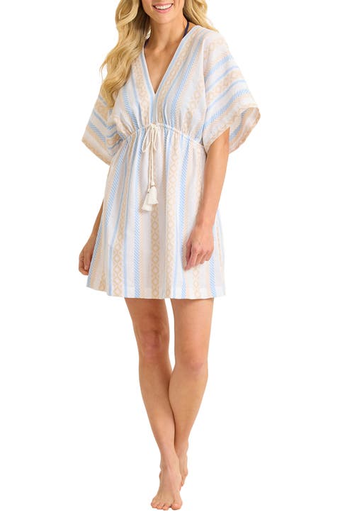 Geo Jacquard Cover-Up Dress