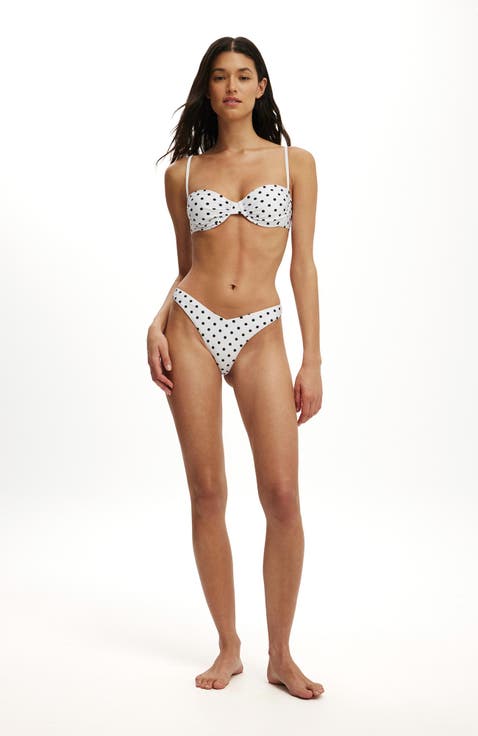 Women's Dip Front High Side Brazilian Bikini Bottom