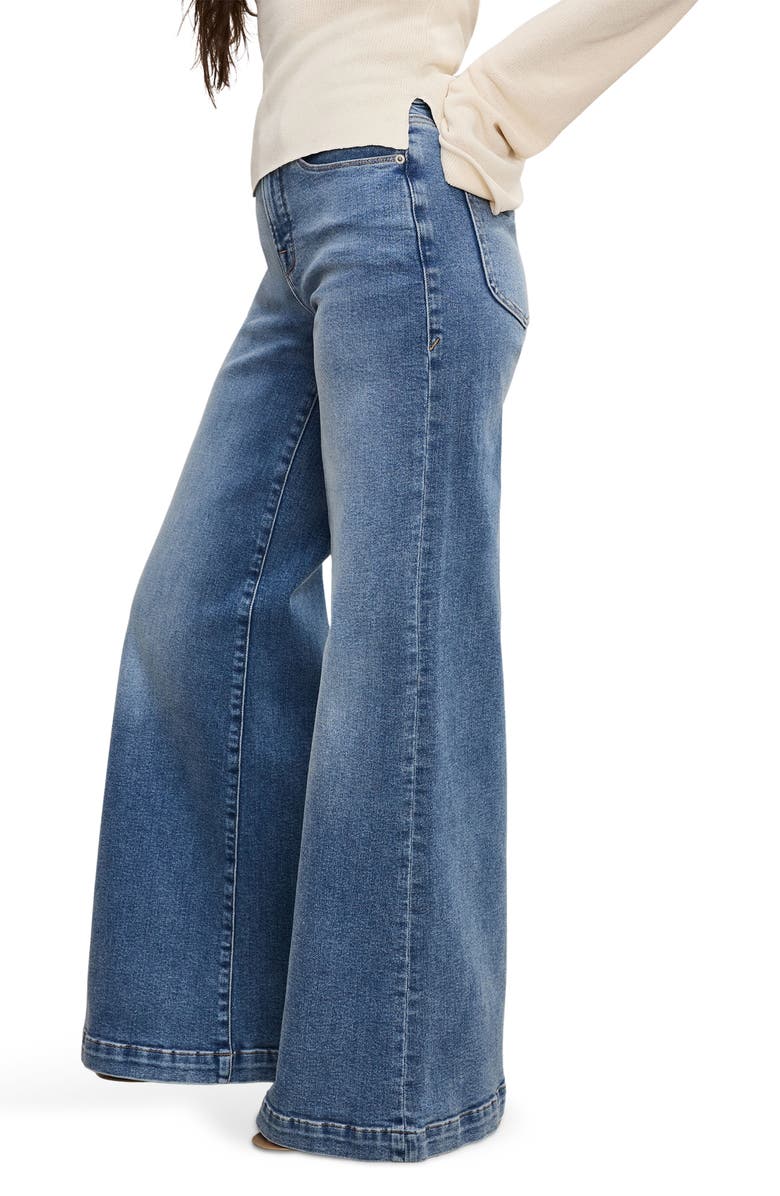 Good American Good Petite Palazzo Jeans, Alternate, color,