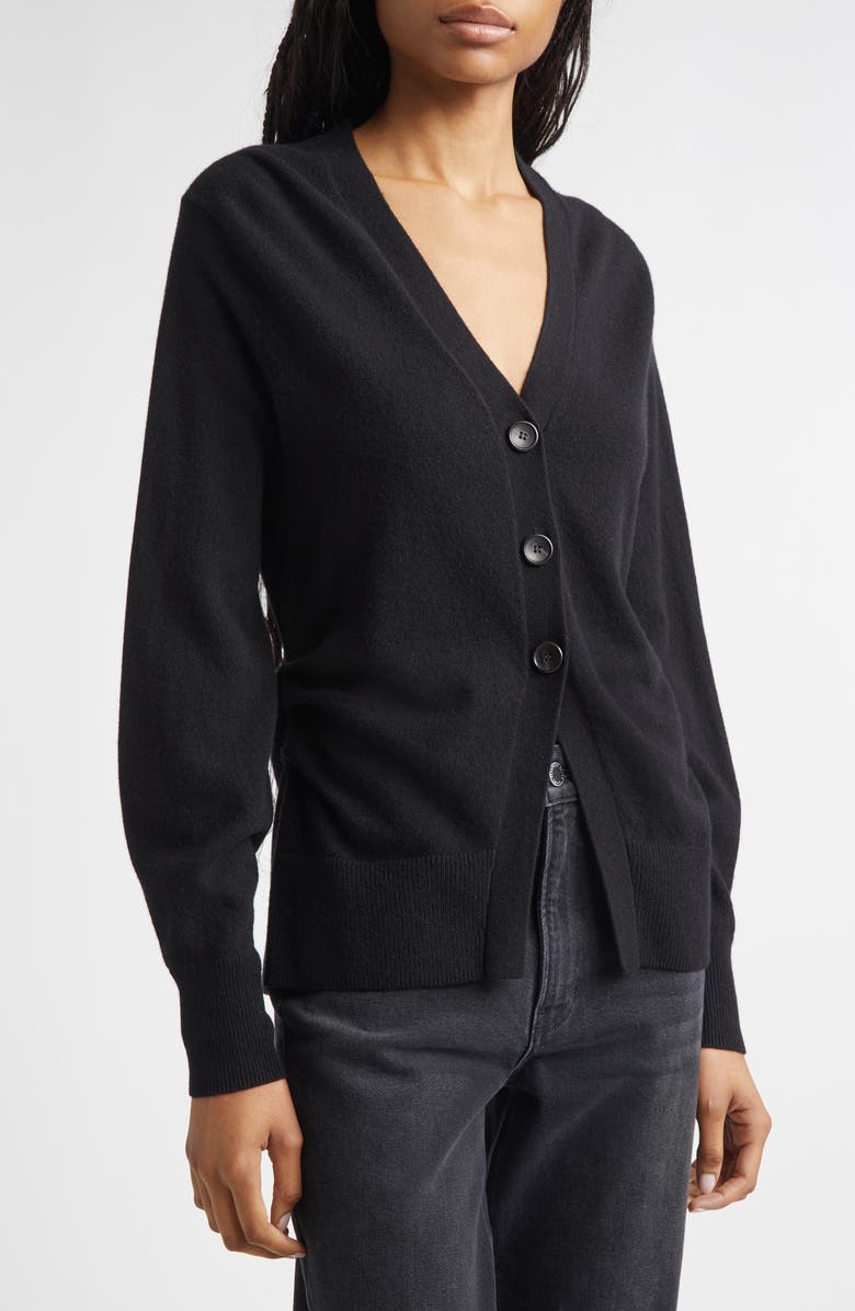 Veronica Beard Lamotte Cashmere Cardigan, Alternate, color, Black