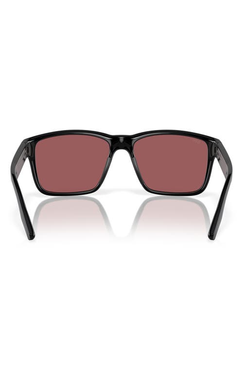 Costa Del Mar 58mm Polarized Sqaure Sunglasses In Black