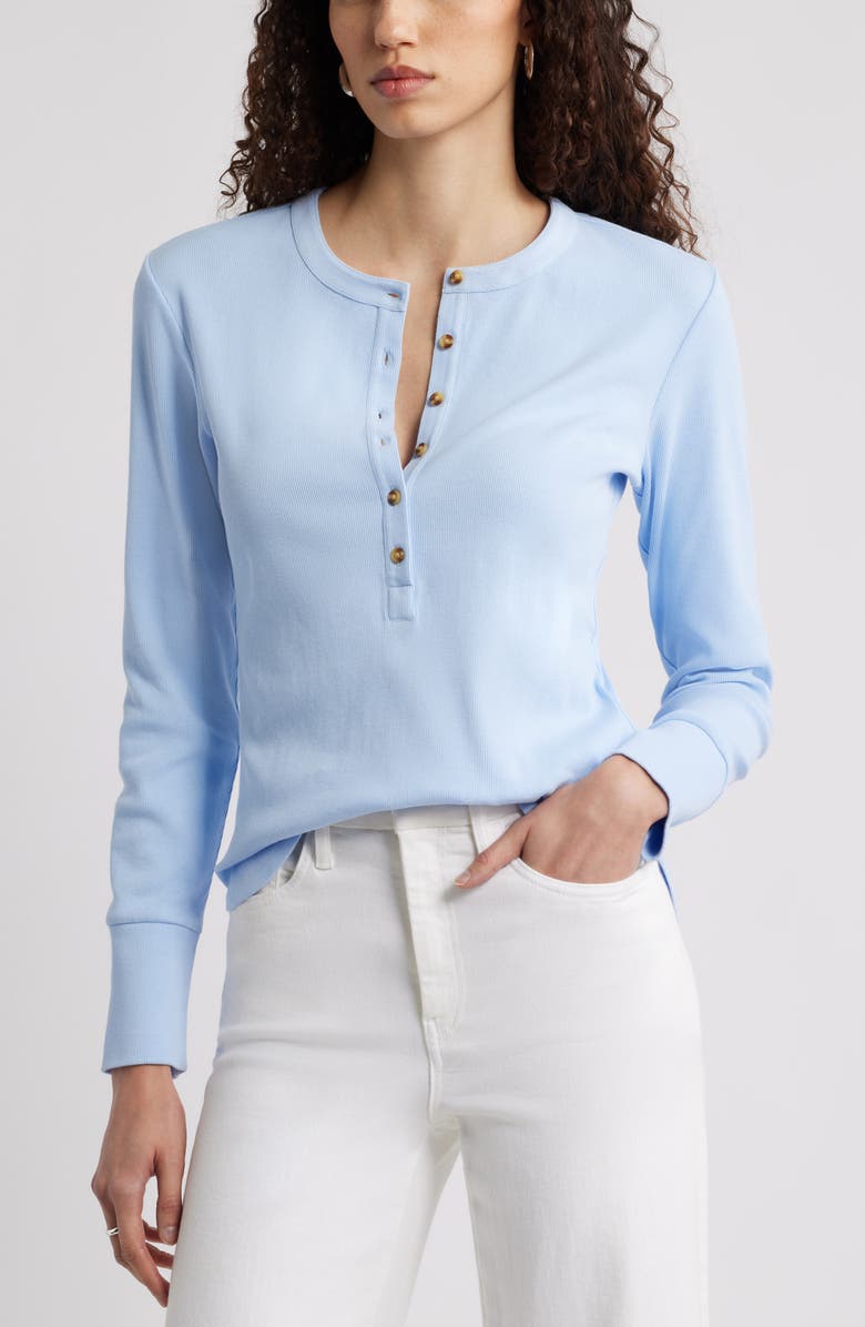 Caslon<sup>®</sup> Rib Henley, Main, color, Blue Windsurfer