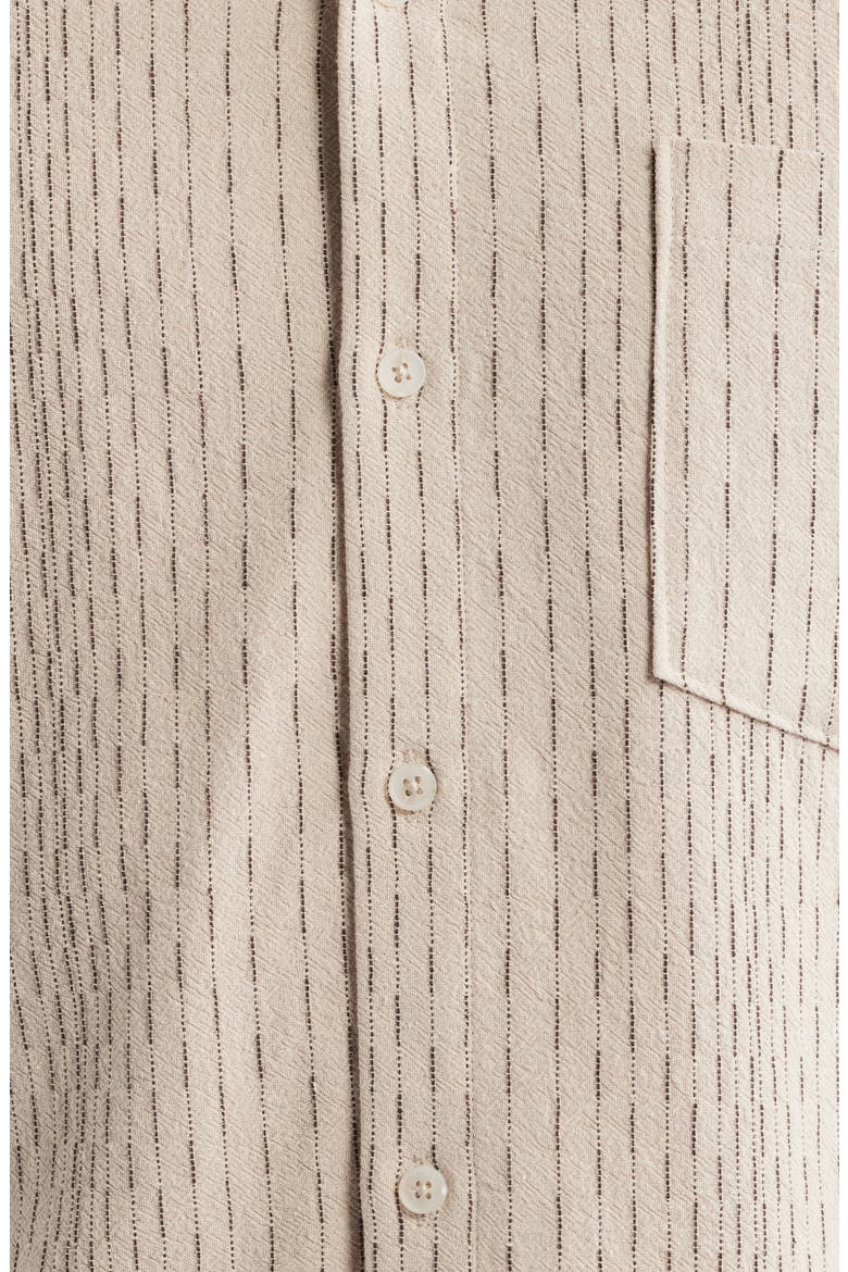 Leland Stripe Camp Shirt, Alternate, color, ECRU