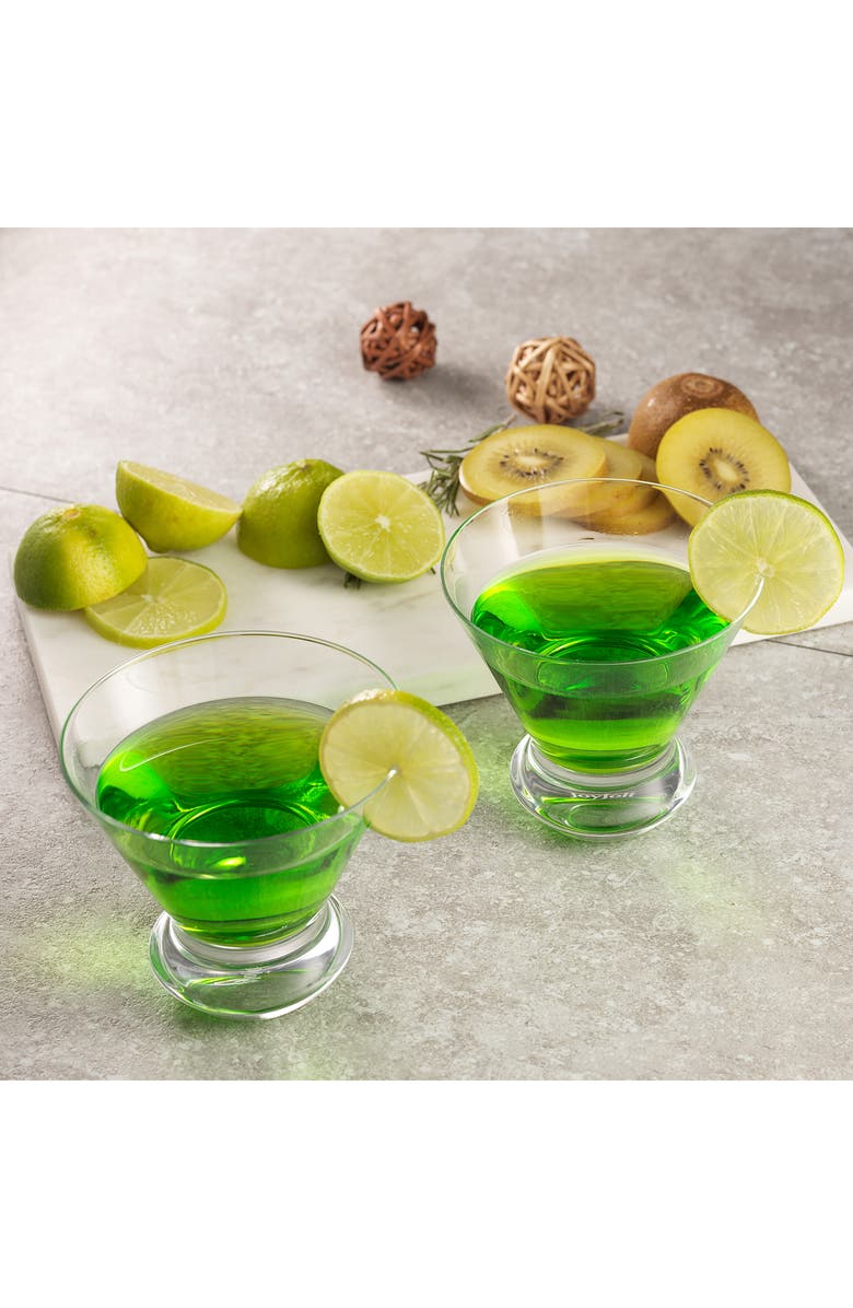 JoyJolt Cosmos Crystal Martini Glass - Set of 2, Alternate, color, Clear