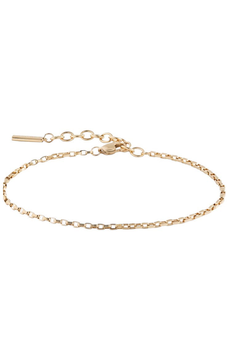 Everyday Box Link Chain Bracelet, Main, color, Gold