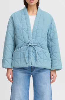 ICHI Quilted Denim Jacket