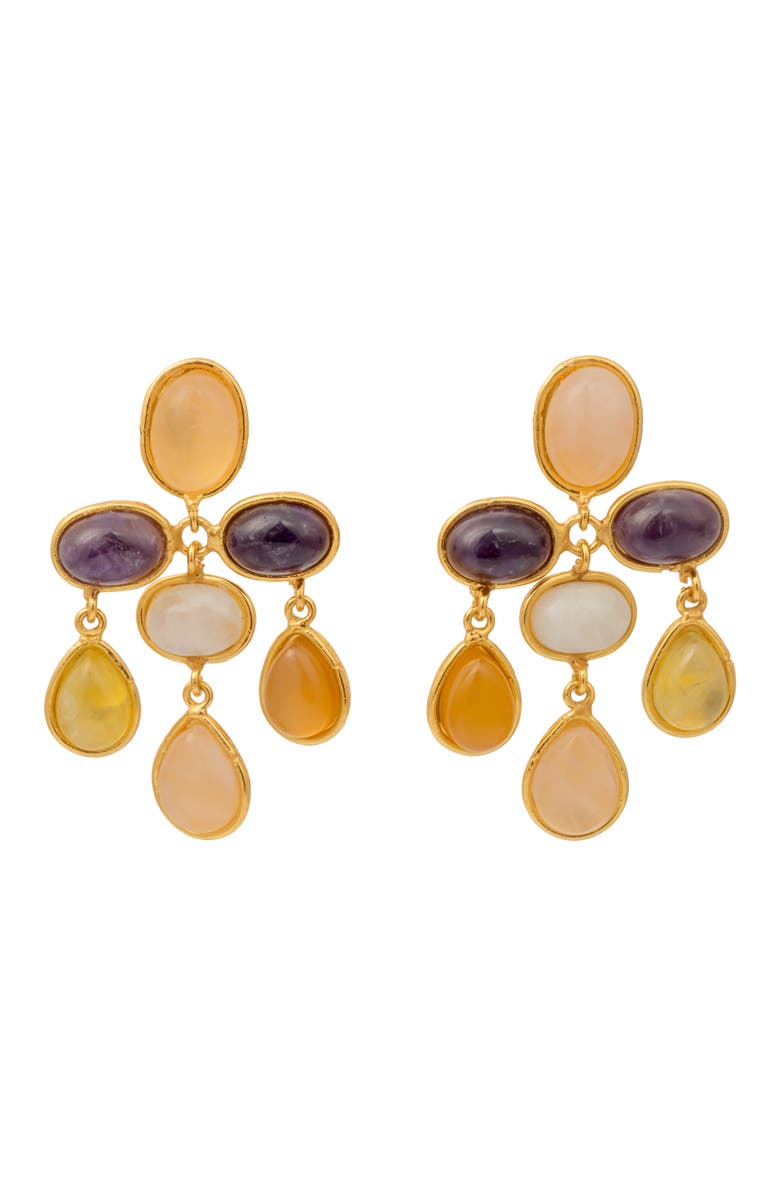 SYLVIA TOLEDANO Valse Earrings, Main, color, Pink Quartz