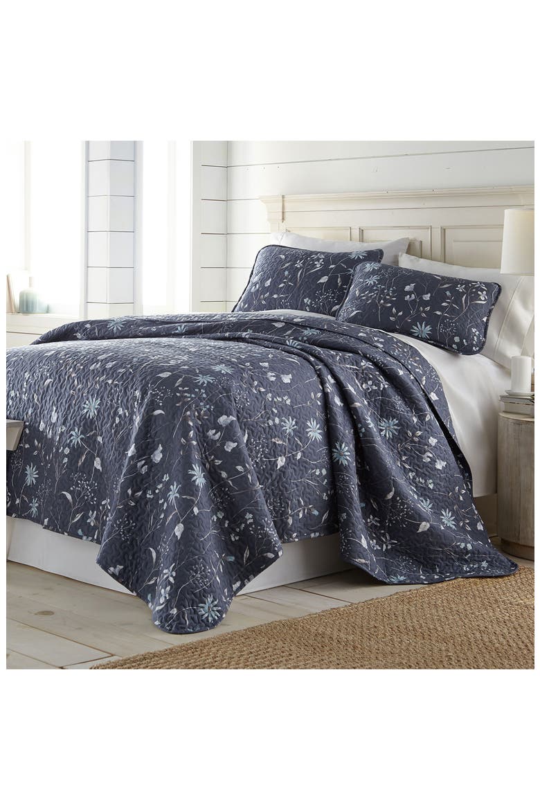 Luxury Premium Floral Collection Quilt Cover Set, Alternate, color, BLUE