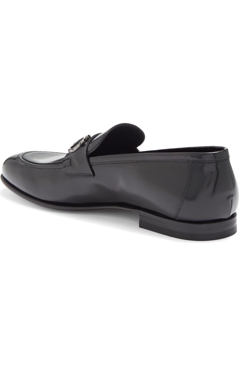 FERRAGAMO Gin Double Gancio Bit Loafer, Alternate, color, Nero