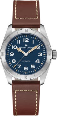 Hamilton Khaki Field Expedition Automatic Leather Strap Watch, 37mm