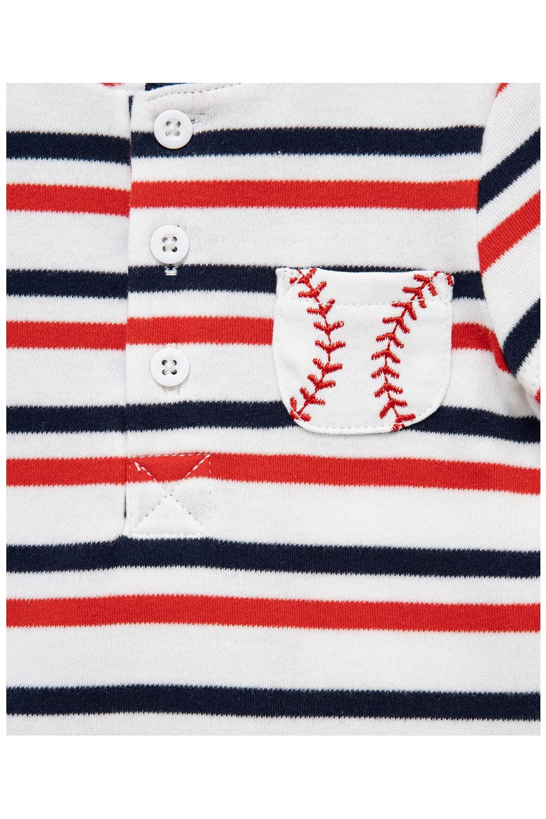 Baseball Bodysuit & Shorts Set, Alternate, color, BLUE