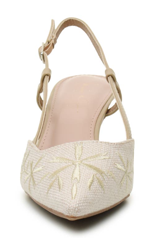 NICOLE MILLER NICOLE MILLER EMBROIDERED SLINGBACK PUMP