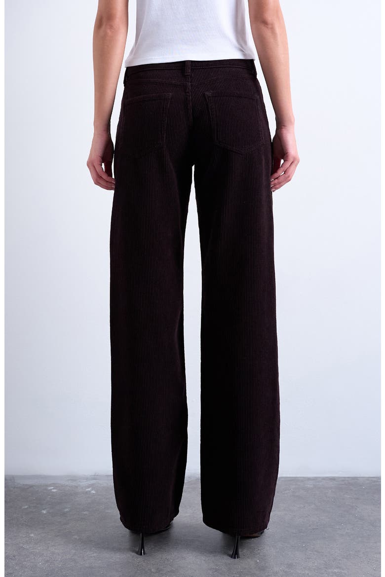 Low Rise Straight Leg Corduroy Pants, Alternate, color, BROWN