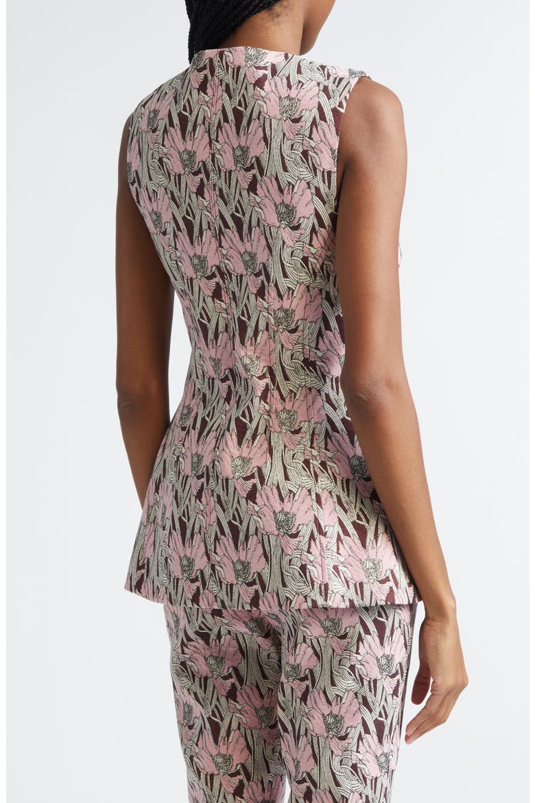 Jessup Floral Jacquard Vest, Alternate, color, RAISIN MULTI