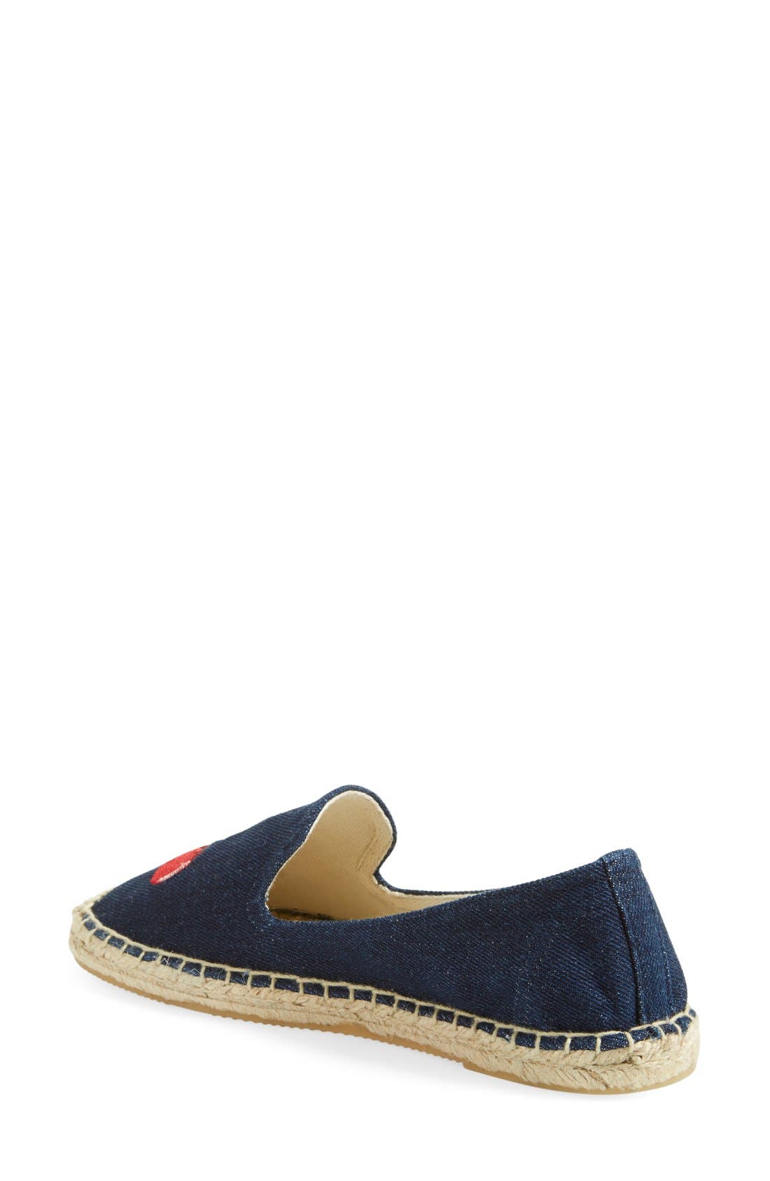 Soludos 'Cherries' Embroidered Espadrille Slip-On, Alternate, color, 