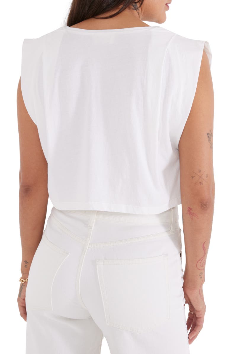 ÉTICA Zelie Pleated Crop Muscle Tee, Alternate, color, 