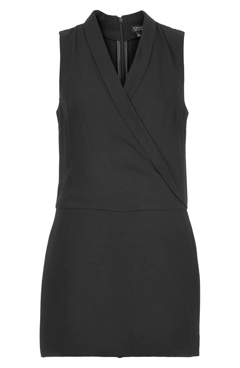 Topshop Tux Skort Romper, Alternate, color, 