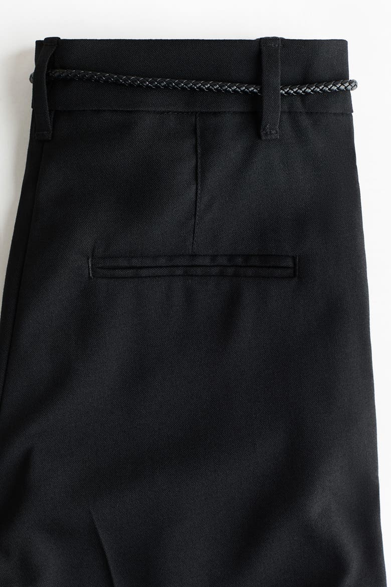 Straight-leg Pants With Belt, Alternate, color, Black