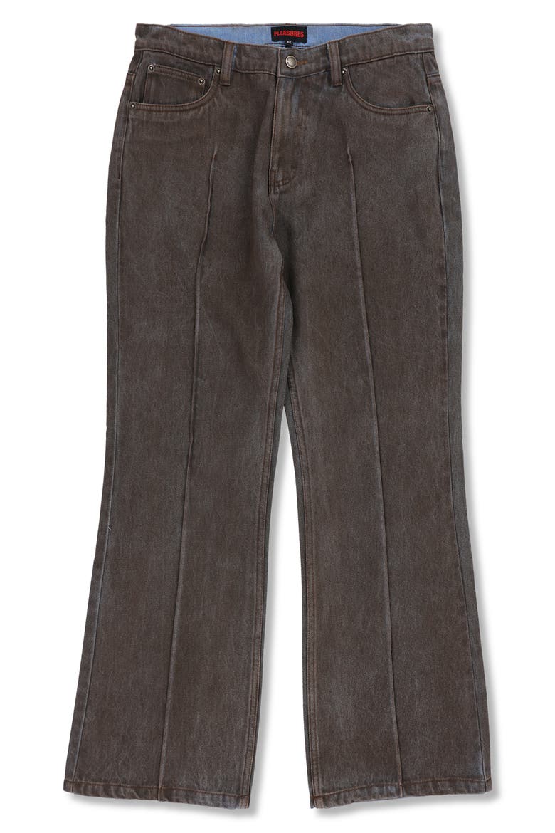 Spray Bootcut Jeans, Alternate, color, BROWN