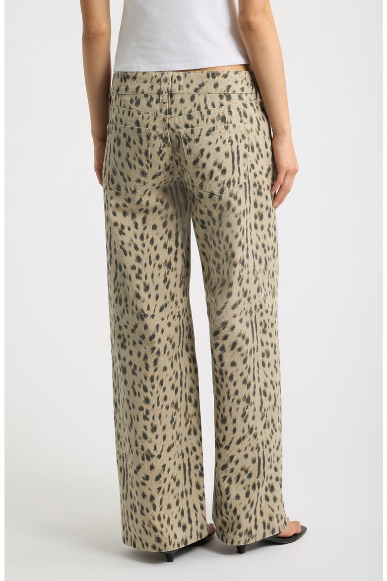 Low Rise Print Wide Leg Jeans, Alternate, color, BAMBI PRINT