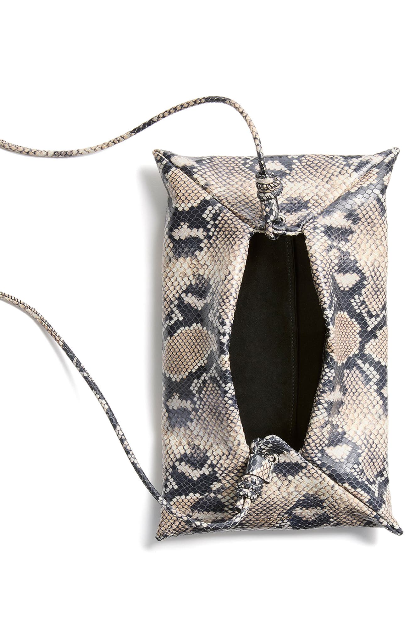 Altuzarra Mini Origami Snakeskin Embossed Leather East/West Crossbody Bag, Alternate, color, Python