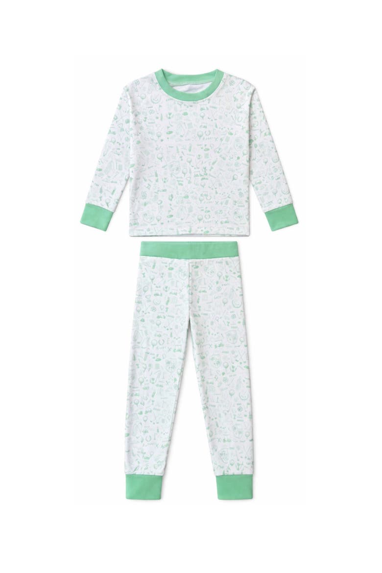 Golf Print 2-Piece Cozy Lounge Set, Main, color, Green/White