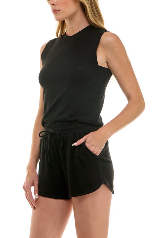 Urban Social Rib Tank Top In Black