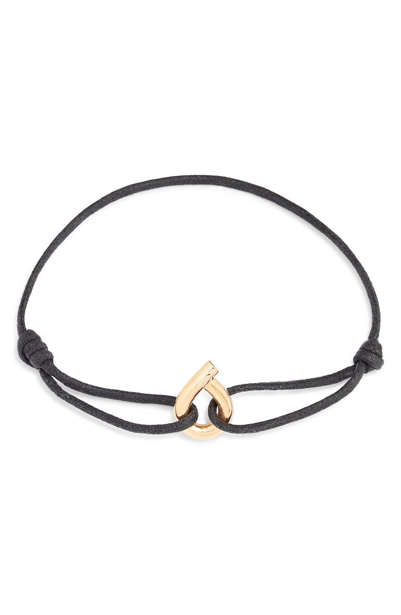 TABAYER Waxed Cotton Cord Bracelet, Main, color, Black Cord