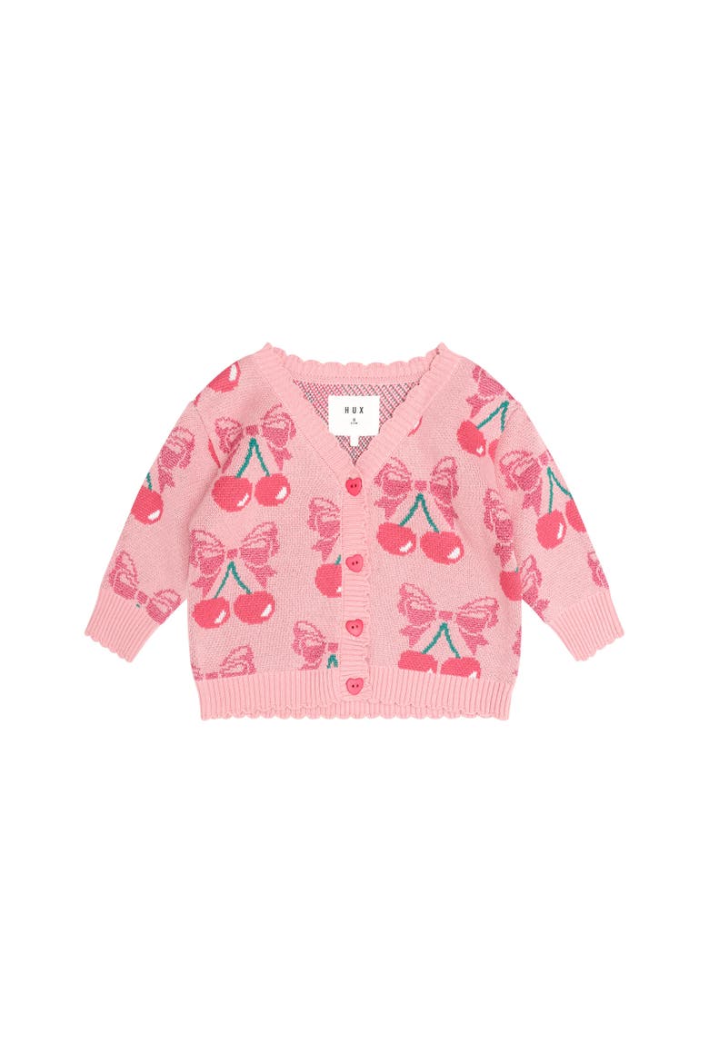 Cherry Bow Cardi, Main, color, Vintage Pink