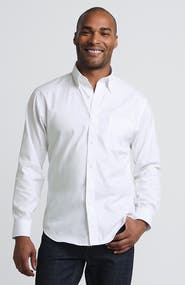Lands' End No Iron Supima Cotton Pinpoint Buttondown Collar Dress Shirt