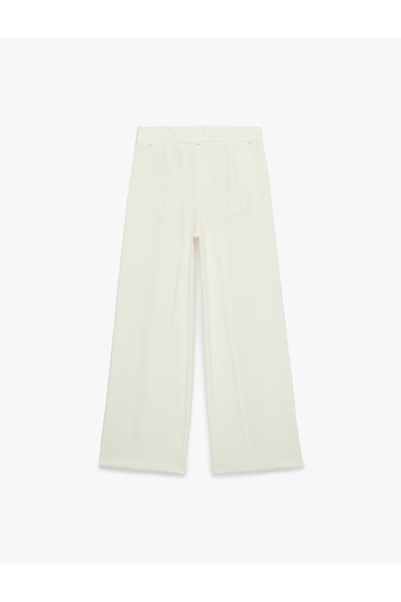 Wide Leg Soft Fabric Trousers, Alternate, color, OFF WHITE