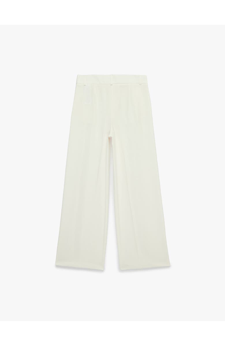 Koton Wide Leg Soft Fabric Trousers, Alternate, color, Off White