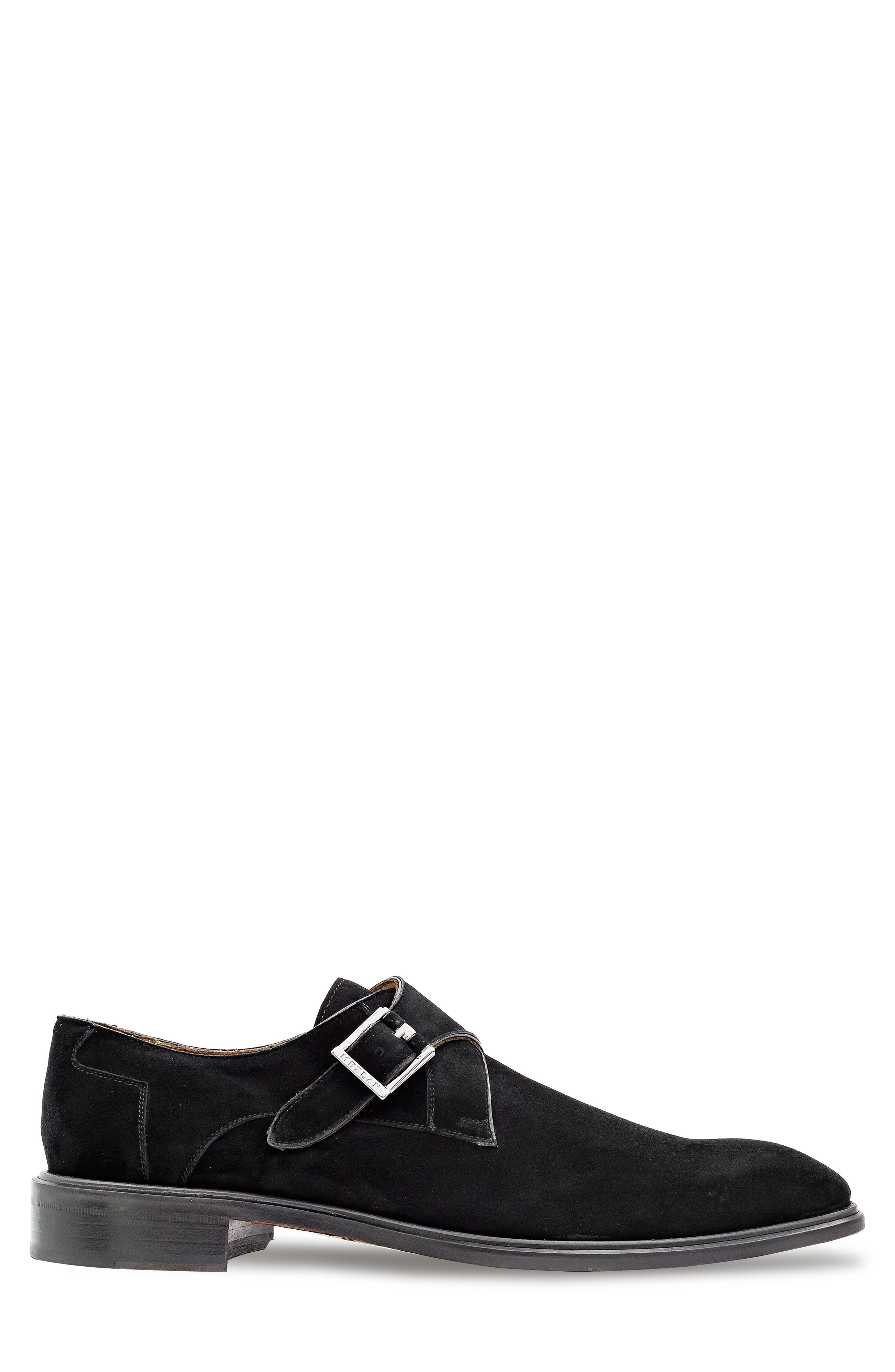 Mezlan Albini Monk Strap Shoe, Alternate, color, Black
