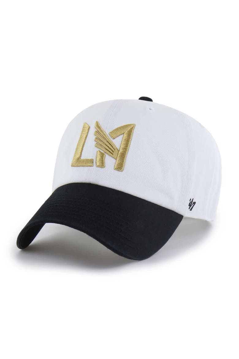Men's '47  White LAFC Two-Tone Clean Up Adjustable Hat, Main, color, White