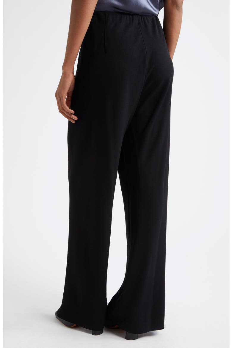 Colette High Waist Crepe Bias Pants, Alternate, color, BLACK