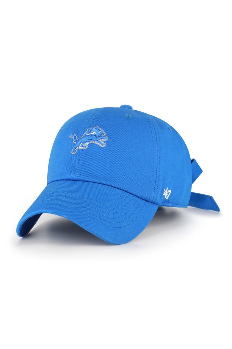 Women's '47 Blue Detroit Lions  Bow Back Clean Up Adjustable Hat, Main, color, Blue