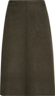 Vince Wool Blend A-Line Skirt