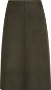 Vince Wool Blend A-Line Skirt