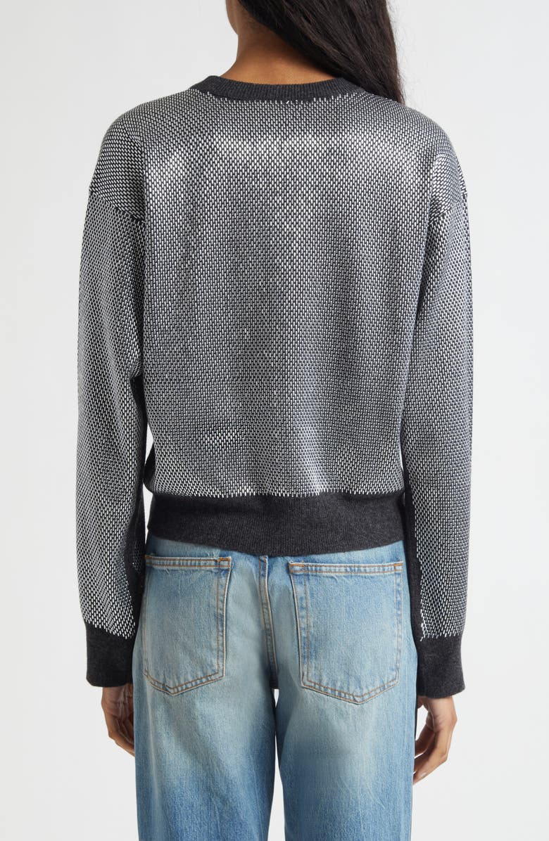 Haikure Hir Bead Embellished Virgin Wool Sweater, Alternate, color, Anthracite