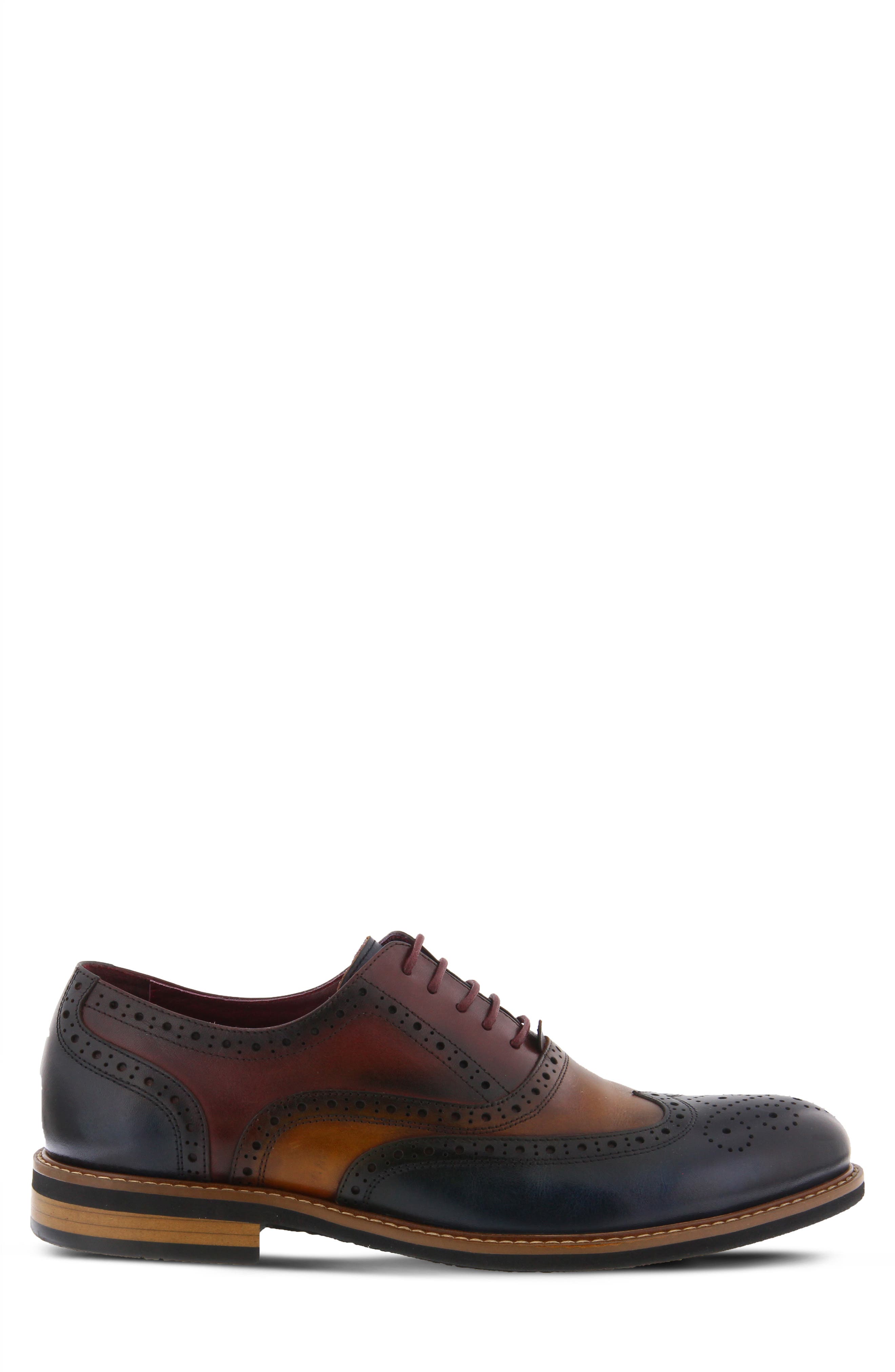 Spring Step Niko Leather Wingtip Oxford, Alternate, color, Brown Multi