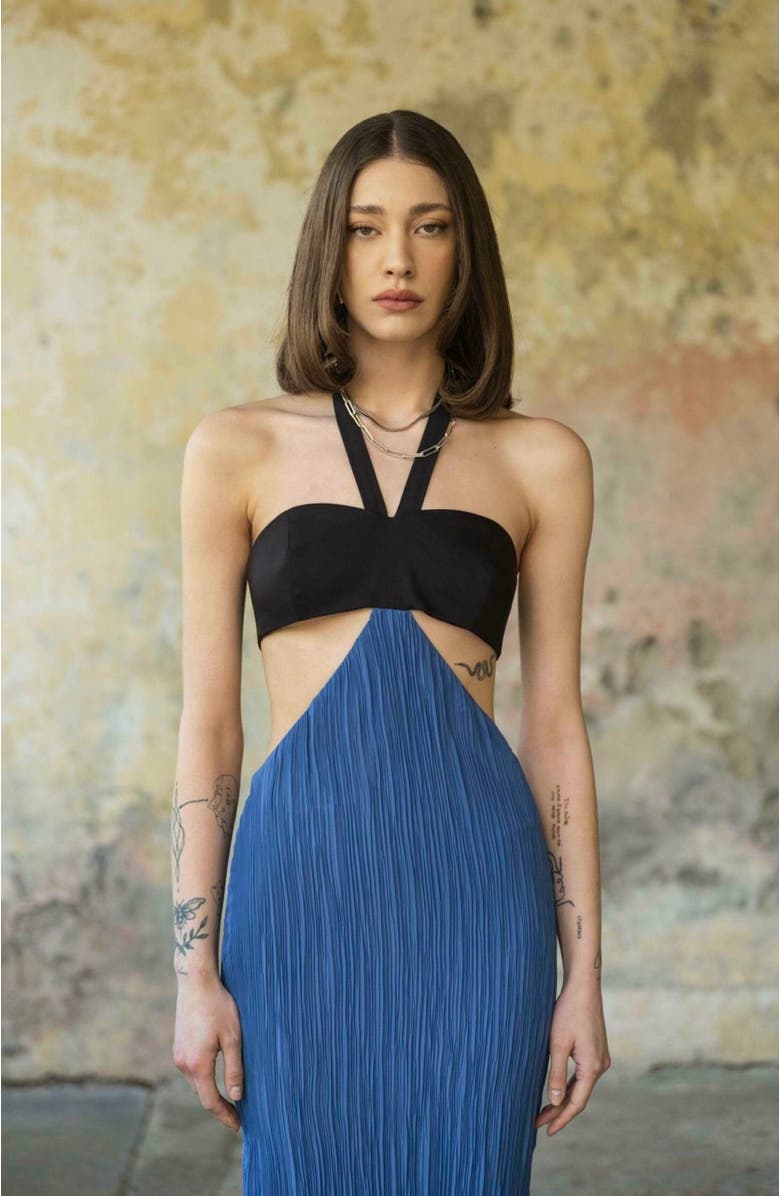 Maeve Midnight Hues Dress, Alternate, color, Black & Blue