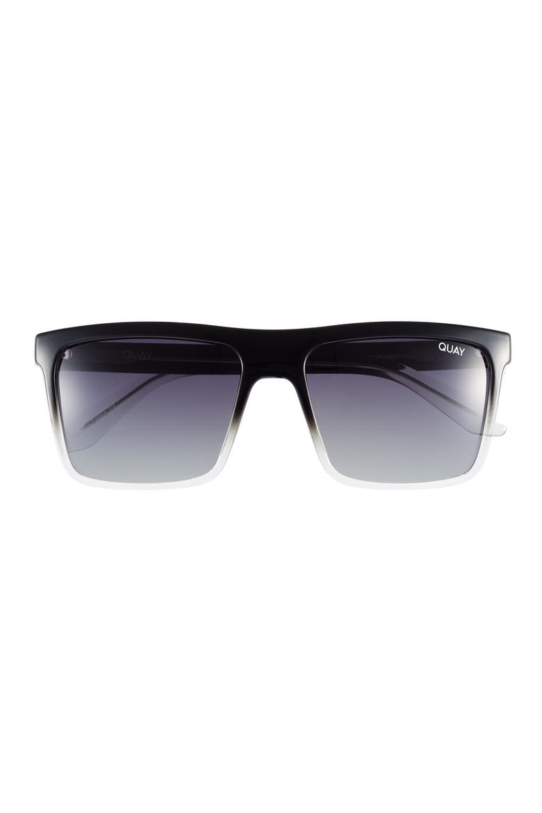 Australia 56mm Gradient Square Sunglasses, Main, color, BLACK/ CLEAR/ SMOKE